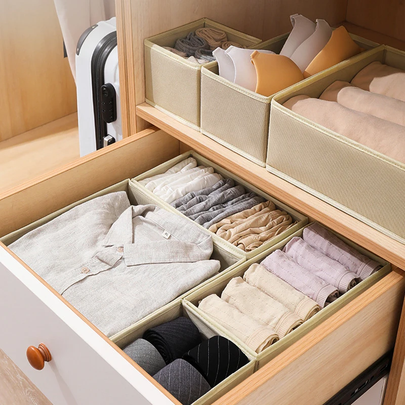 1PC T-Shirt Underwear Socks Storage Box Cabinet Drawer Organizer Pants Storage Basket Wardrobe Clothing Division Box