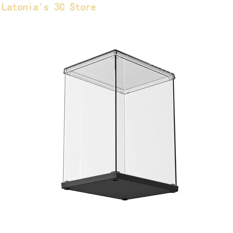 Clear Acrylic Figure Display Box 7x5x4inch, Vertical Alignment Structure and Assembly for Figurines and Collectibles X3UB