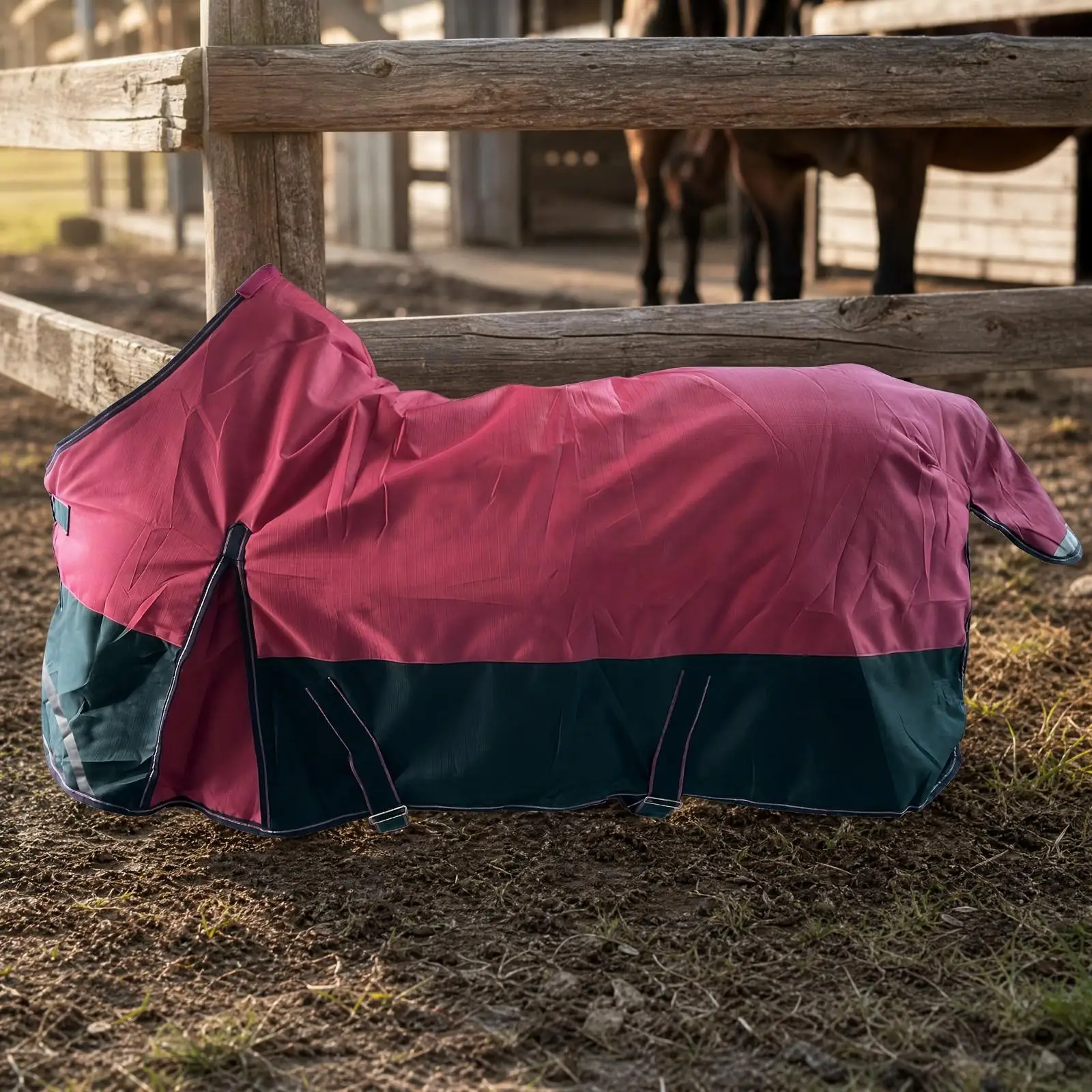 Horse Shedding Blanket 1200D Oxford Fabric Grooming Rug with Fastening Buckles for Stable Time and Turnout Care