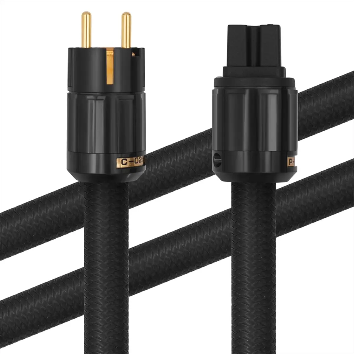 A14M 12AWG HiFi Power Cable, HiFi Power Cable EU Power Cable, 250V/15A for Speakers, Subwoofer, Turntable, Amplifier 200cm