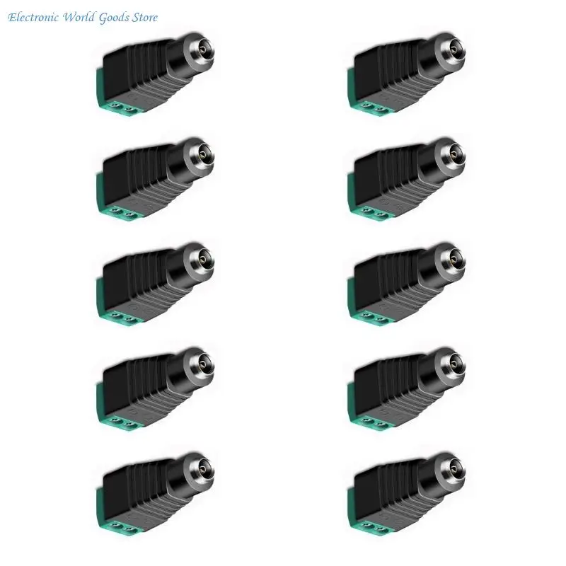 A3PD 10PIECES DC12-24V 5.5X2.1MM موصل الطاقة المثالي لشرائط LED ومعدات AUDIOS DC5521