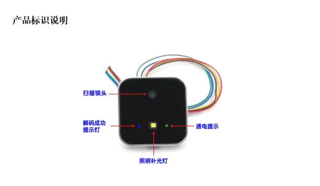 GM811 square zinc alloy embedded scanning module one-dimensional two-dimensional code reader hotel elevator barcode