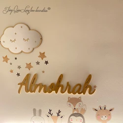 Name Sign for Nursery Wall Decor custom Wooden Name Sign Baby Shower Gift