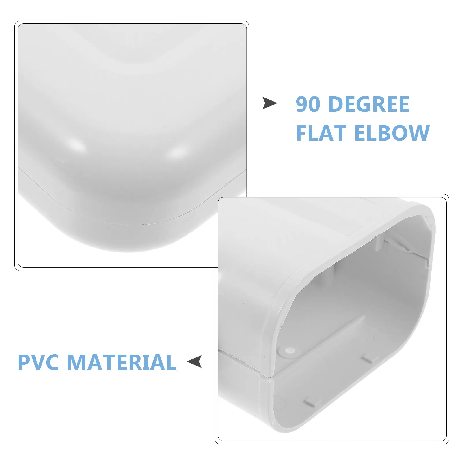 Air Conditioner 90 Degree Flat Duct Cover Decorative PVC Tubing Cover Hides External Ac Refrigeration Pipes Neatly