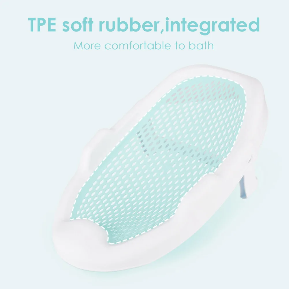 Newborn Adjustable Bath Net Seat Cushion Anti-slip Baby Bath Net Mat Children Bathtub Shower Cradle Bed Seat