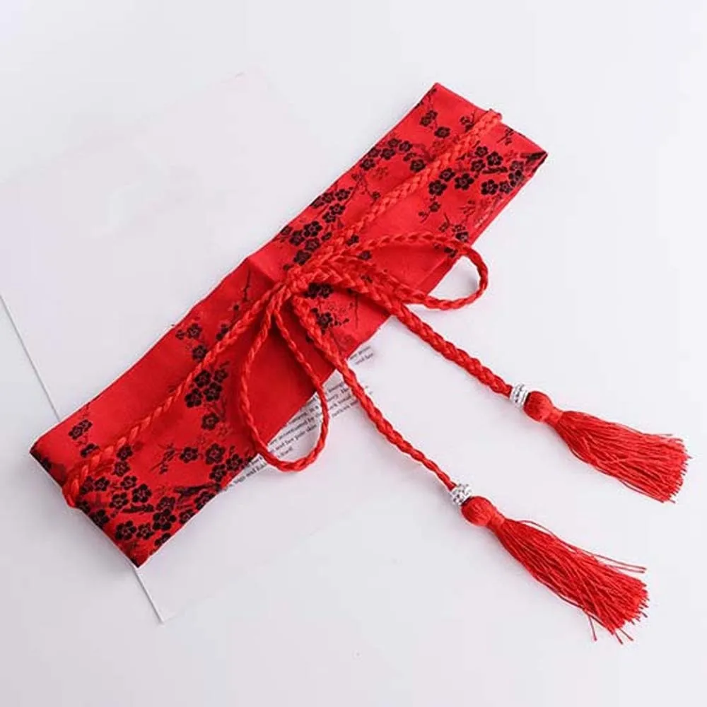 Wide Style Embroidery Corset Embroidered Retro-pattern Hanfu Waistband Jacquard Soft Fabric Ethnic Girdle Stage Dance