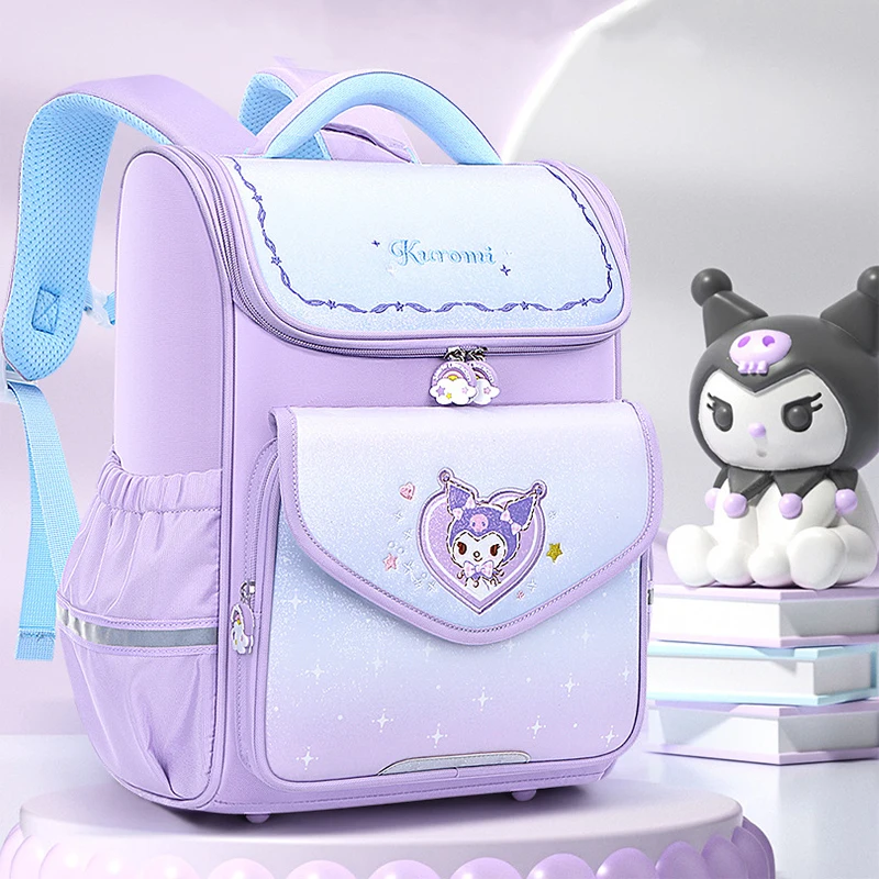 Miniso Kuromi Cinnamoroll My Melody Schoolgirls Backpack Pupil Grade 1-3-6 Schoolbag Girls Spine Guard School Bags Student Gifts