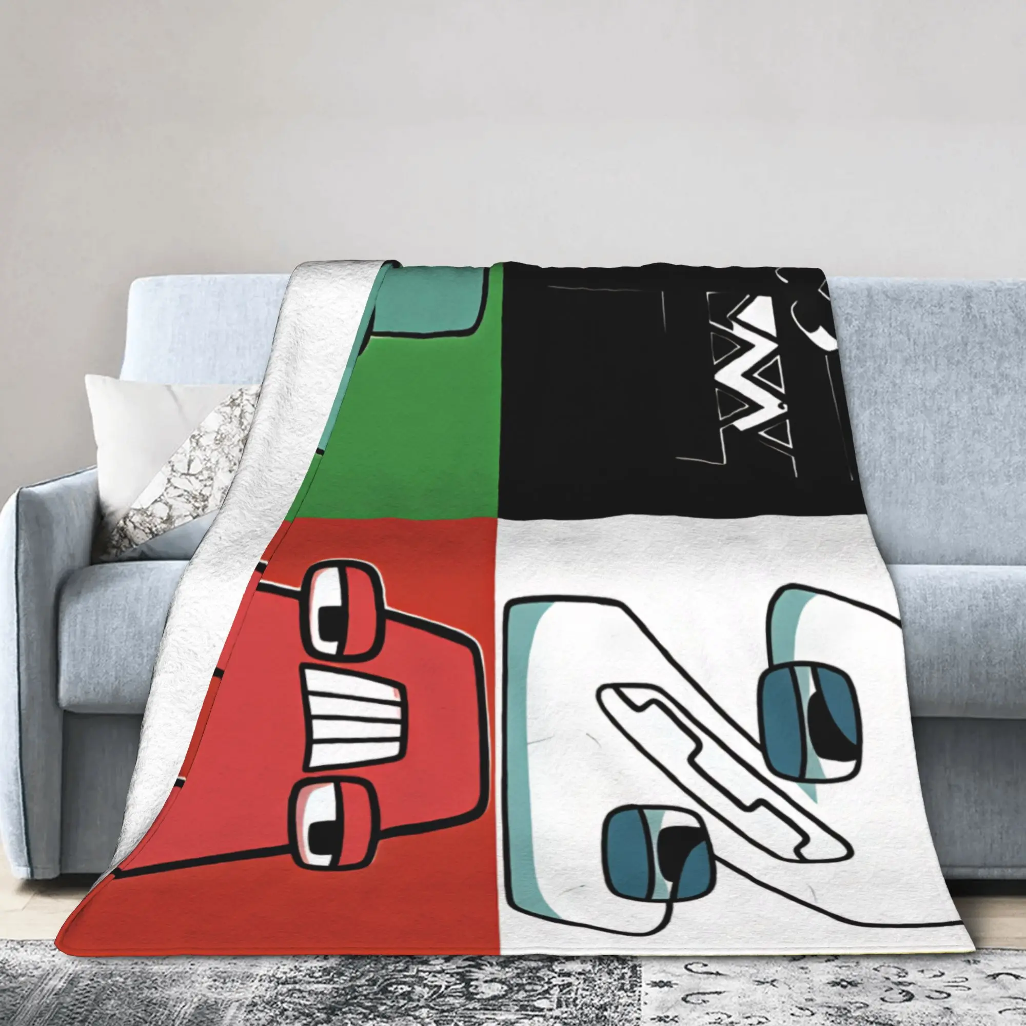 Alphabet Lores  Soft Blanket  Students Plush Bedding Throws Fashion Home Decor Flannel Bedspread Sofa Bed Cover