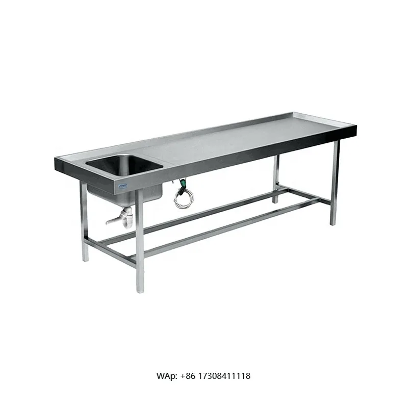 

Простой стол для чистки трупов с раковиной Стол Morgue