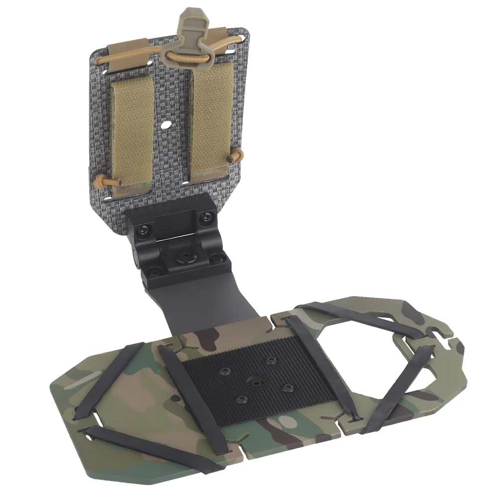 Tactical Folded Rotating Phone Holder Case Suitable Large-Size Smart Phone MOLLE Fixed Vertical & Lateral Operation Navigation