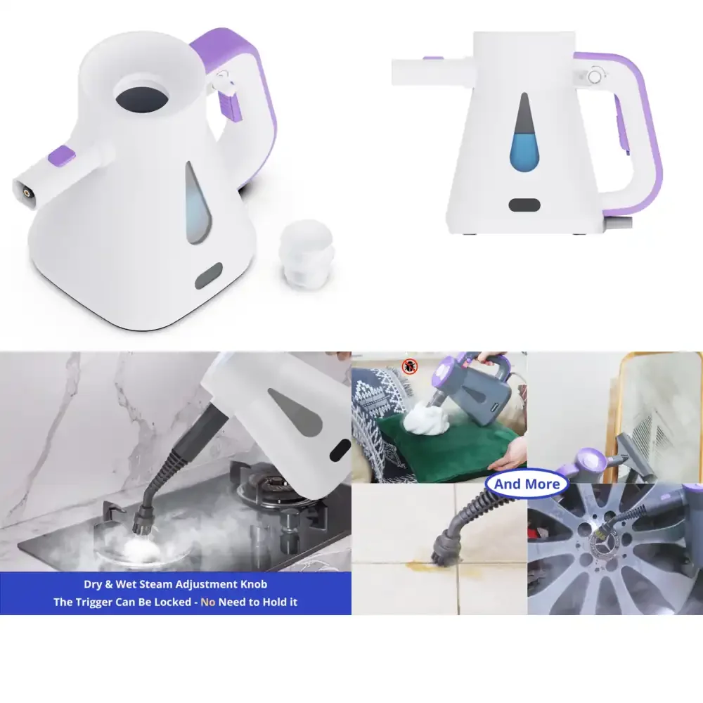 

Handheld Steam Cleaner for Home Kitchen Sofa Car Outdoor Deep Cleaning 750mL Tank 10 Second Rapid Heat Up New Design Steam