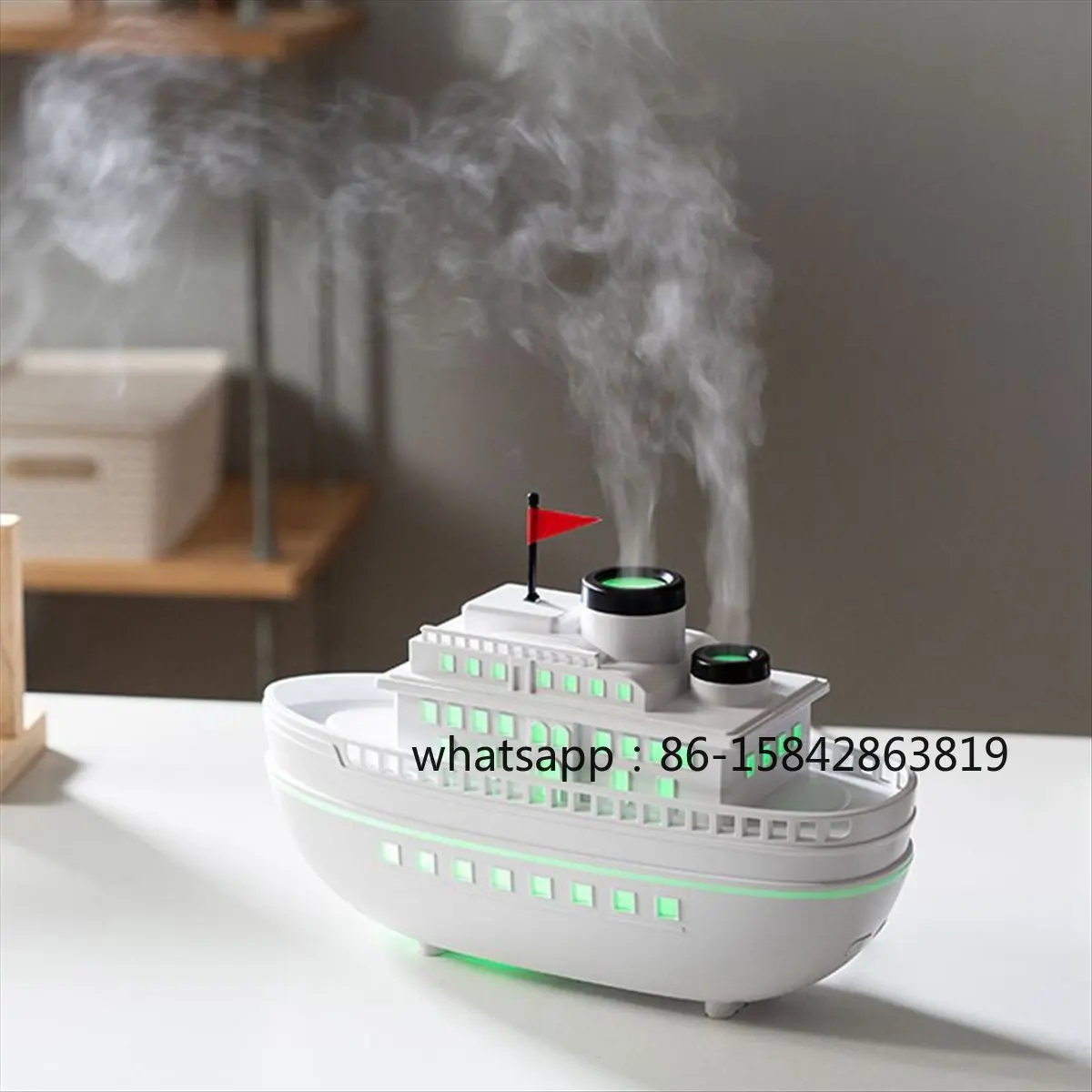 Dual Sprays Aromatherapy Machine Cruise Ship Humidifier Desktop Air Purifie with 2H/4H Timer for Home Office 300ML