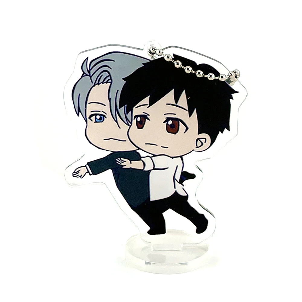 Nikiforov Victor Yuuri Katsuki Giacometti Christophe Plisetsky acrylic figure keychain pendant double dual purpose