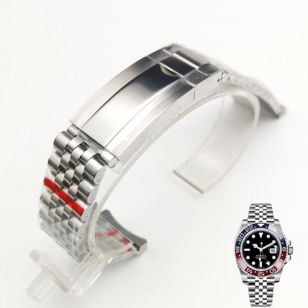 

20mm Jubilee 904 Watchband For Rolex Sub GMT Yacht Daytona Men's Strap Luxury watch chain Mod Parts Replacement Accessories