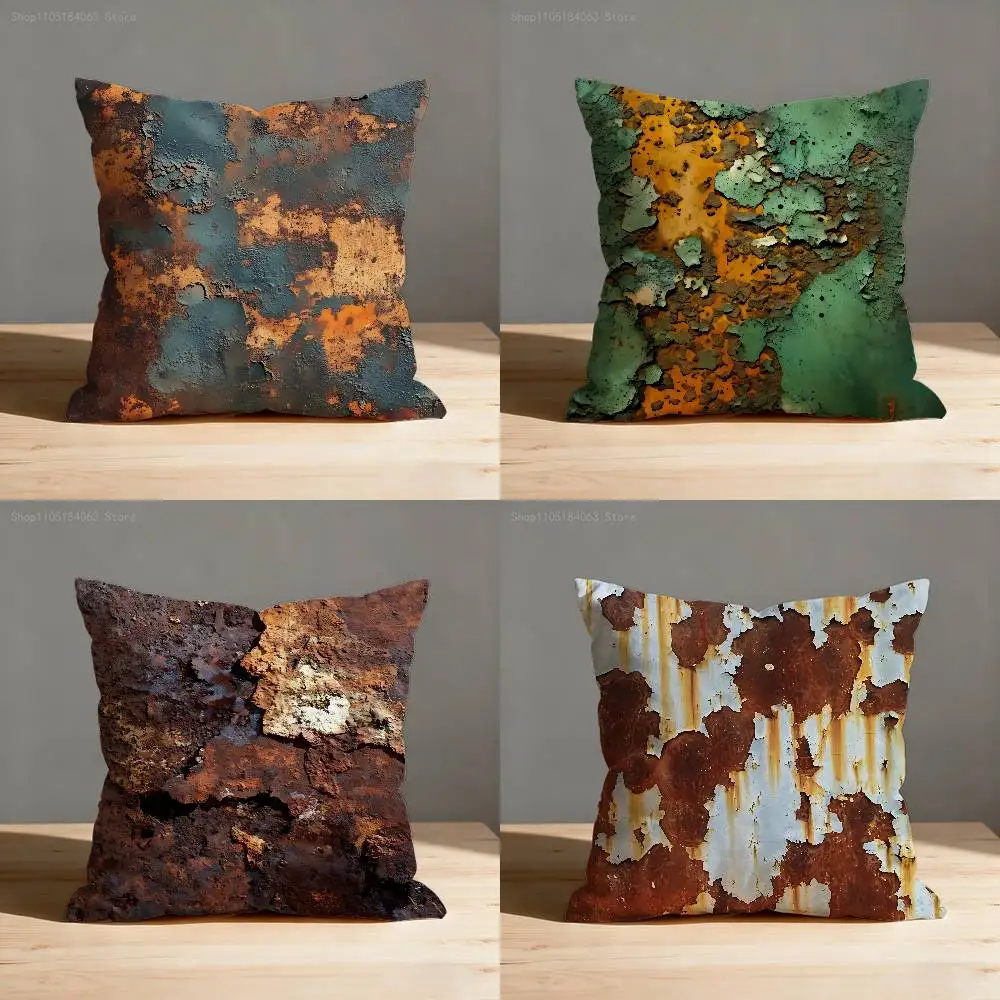 

Retro industrial rust Print Pillow Case For Sofa Decor Car Office Room Printing Cushion Cover Decorations and Protector