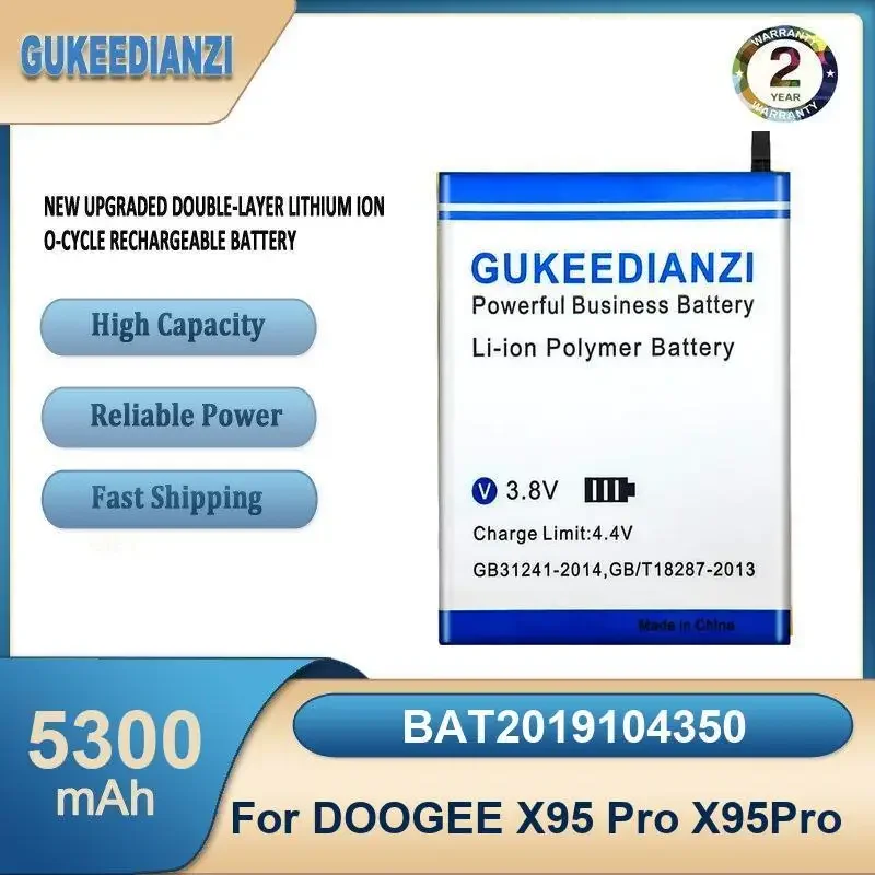 

BAT2019104350 Аккумулятор для мобильного телефона большой емкости 5300 мАч для DOOGEE X95 Pro X95Pro