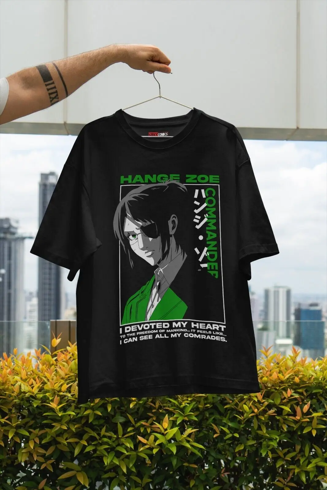 Anime T-shirt | Hange Zoe Attack on Titans shirt | Anime Fashion Delight | manga