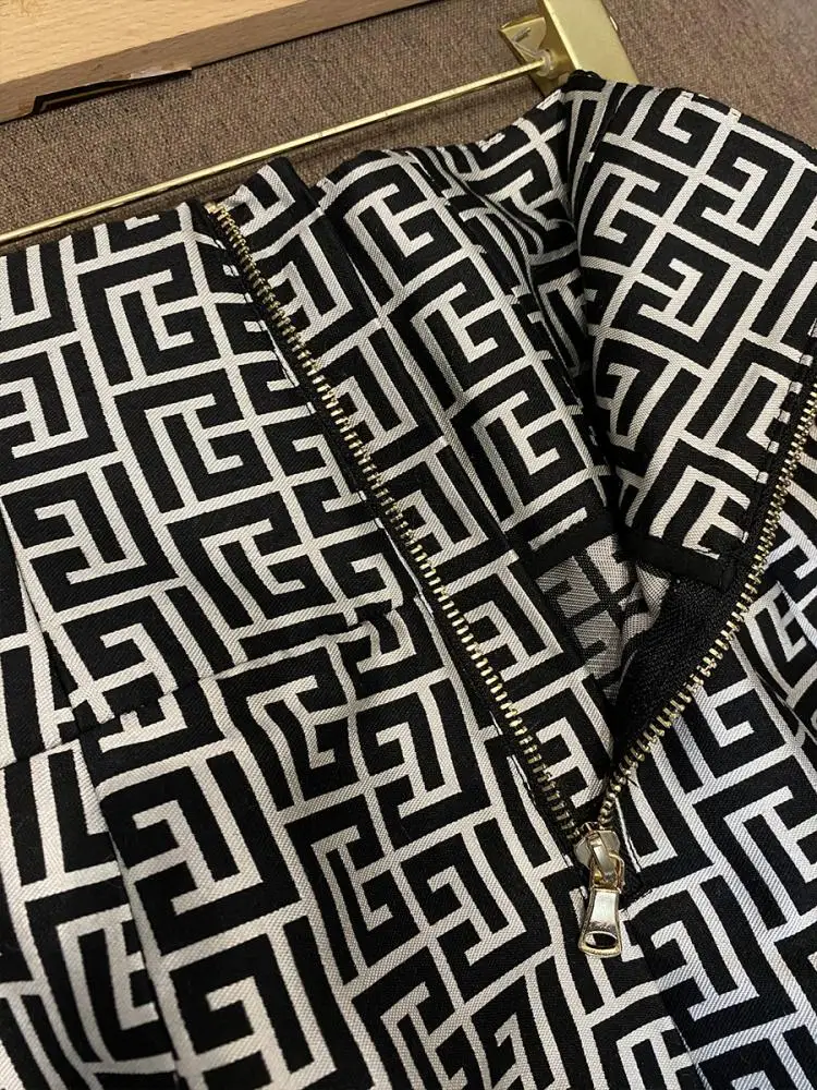 2025 New Celebri Personalized Geometric Pattern Embroidered Suit Pants Formal Trousers A7070 High Waist Long Pants