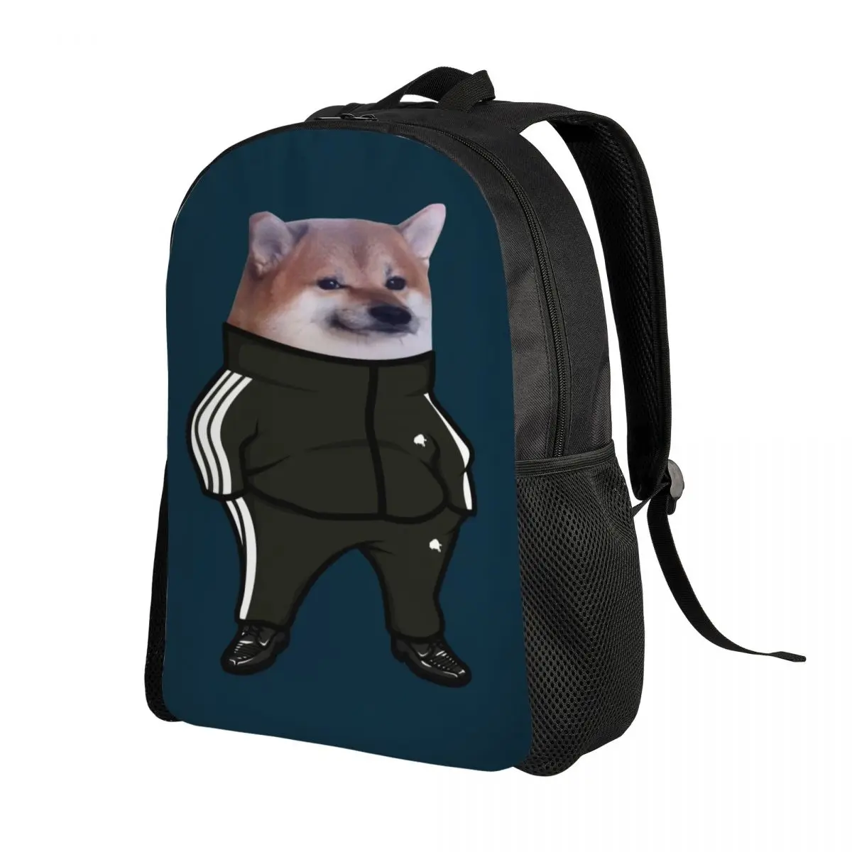 Cheems Doge Shiba Inu Meme Backpack for Men Women School College Student Bookbag Fits 15 Inch Laptop Bags