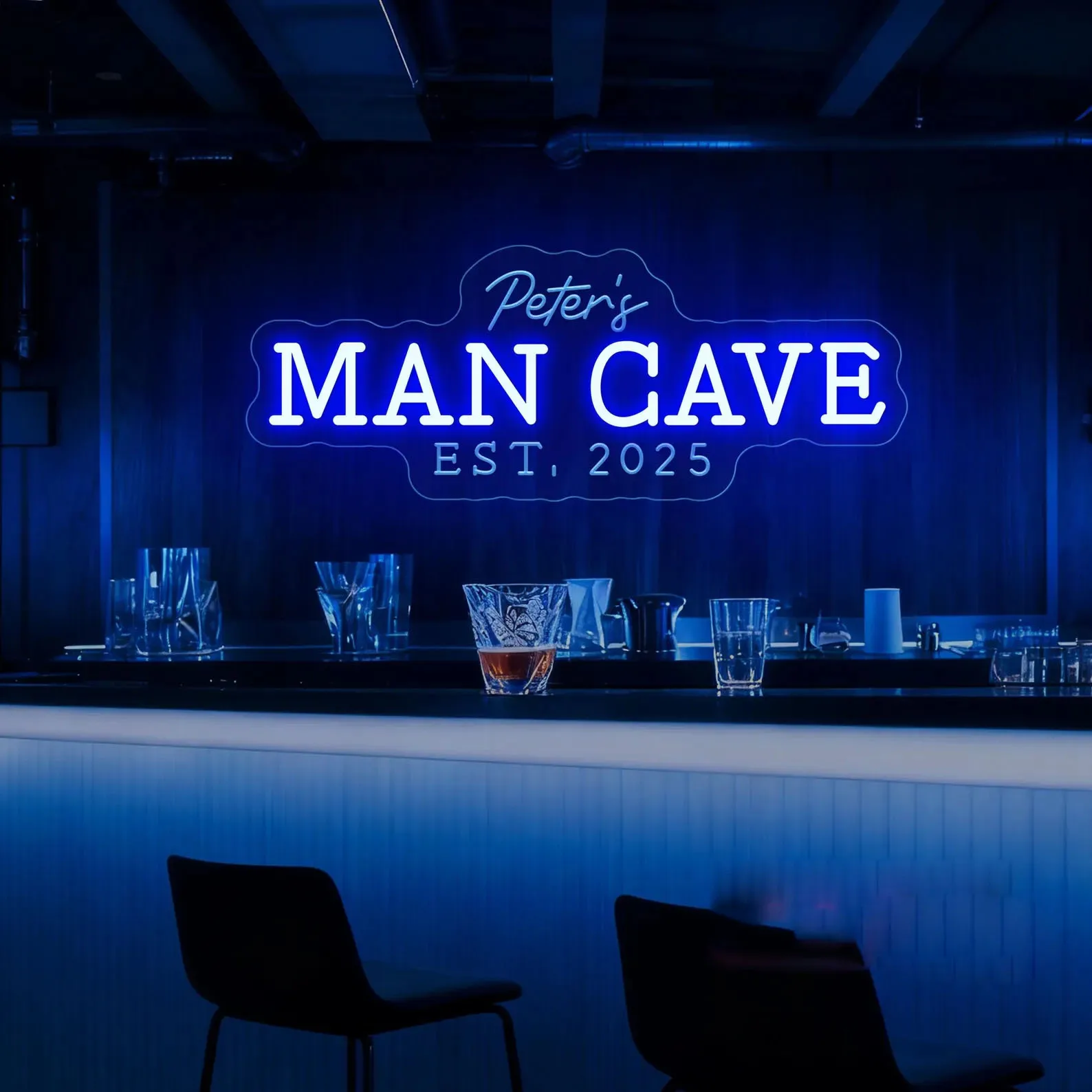 Custom Name Man Cave Neon Sign,Personalized Home Bar Decor,Gifts For Him,Bar Neon Sign,Bar Name Sign,Mancave Neon Decor