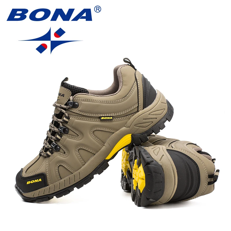 BONA Scarpe da trekking da uomo stile classico nuovo arrivo Scarpe sportive da uomo stringate Scarpe da ginnastica da trekking da jogging all'aperto Spedizione gratuita veloce