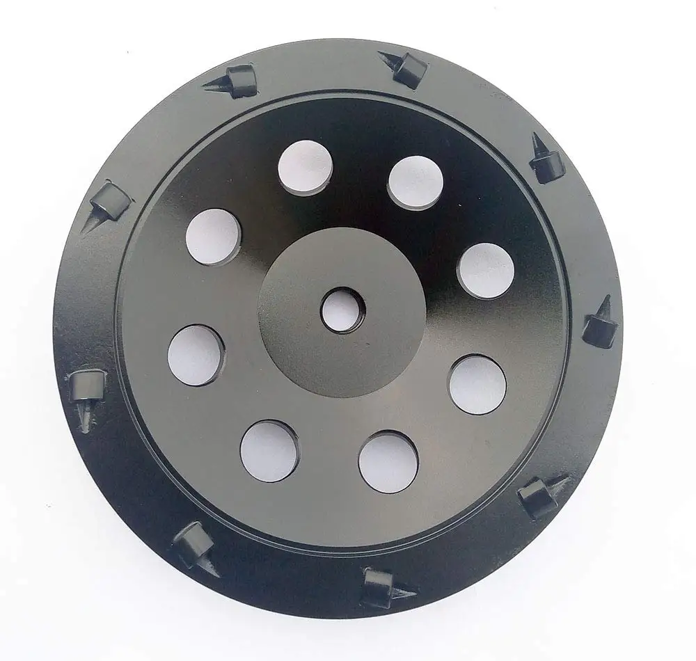 

7-дюймовый шлифовальный круг PCD с 9 сегментами для удаления эпоксидного клея, краски и покрытий с бетонных полов