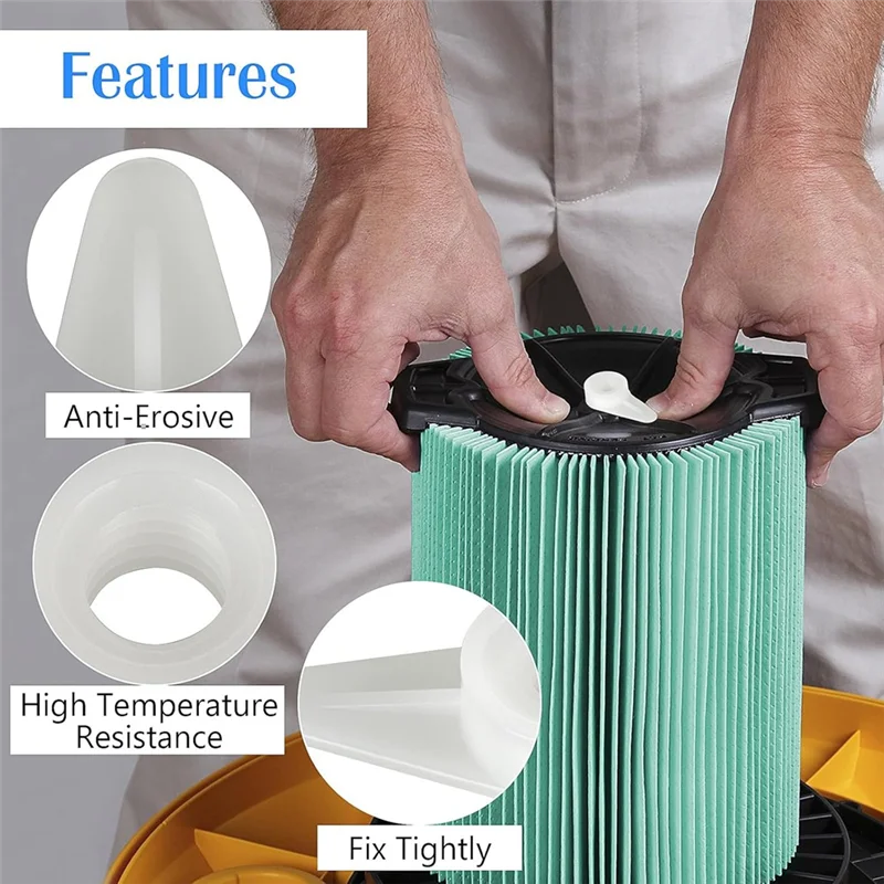 WORTHOWN-Dado filtro Vac Shop di ricambio 73316 (6 pezzi) per Rid Gid VF4000 e Crafts Man Accessori Wet Dry