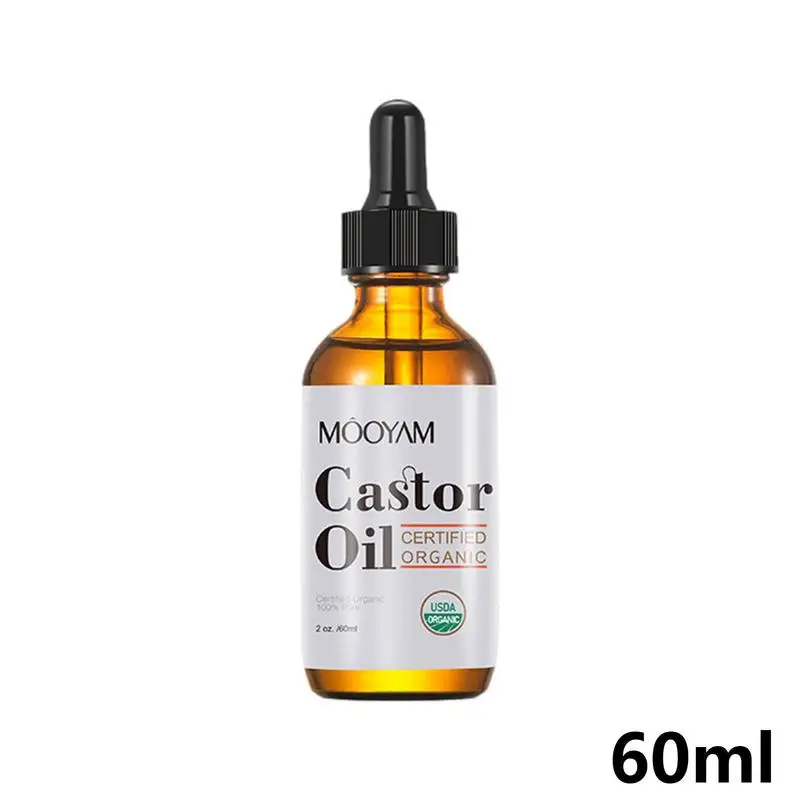 Castor Oil For Eyelashes And Eyebrows 60ml Castor Oil Creates Appearance Of Longer & Darker Eyelashes Caster Oil Eyebrow Growth