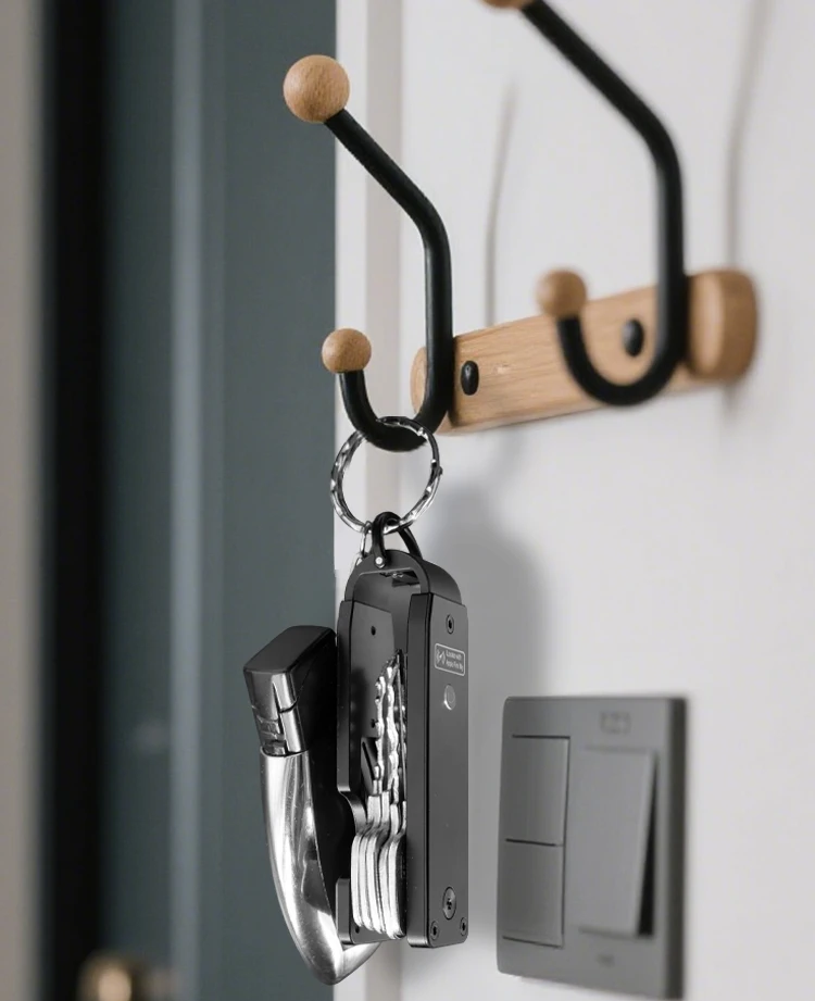 Integrierte AirTag-Chips, Fassungsvermögen für 2-3 Schlüssel, Autoschlüsselanhänger mit GPS-Tracker, Schlüssel-Finder, Schlüsselhalter für Männer und Frauen, (nur für iOS) – Detail 14