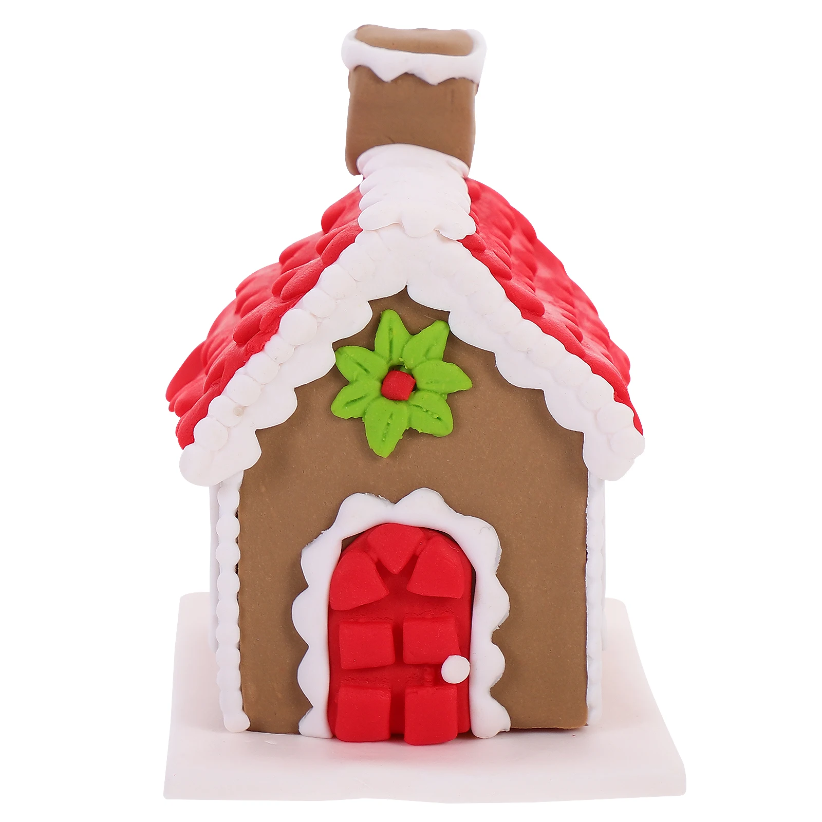 Gingerbread House Ornament Polymer Clay Craft Bulk Decorations Xmas Candy House Holiday Season Festive Atmosphere Indoor Spaces