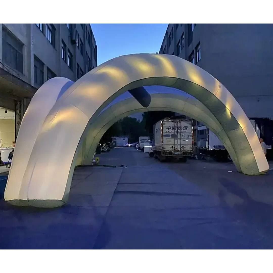 Giant Inflatable Arch Tent with Color Change LED Light Air Blow Nightclub Outdoor Event Decoration Props for Promotion