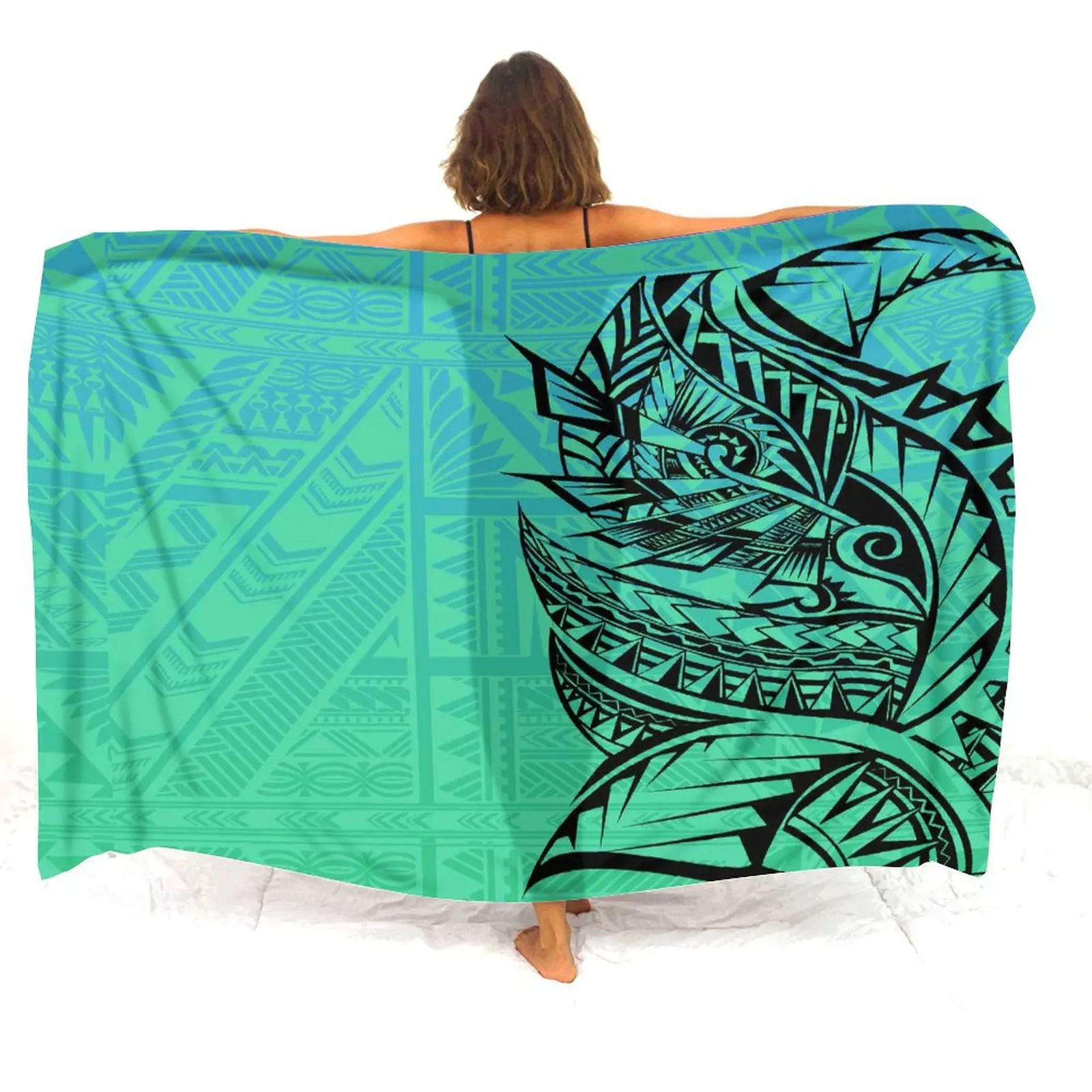 Polynesian Women'S Sarong Soft Fabric Can Be Customized With Any Text Pattern Logo One-Piece Dress Coat Cape Elegant Sarong