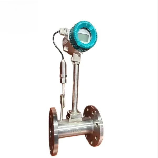 Flange-Mounted Gas Vapor Vortex Flowmeter with Temperature and Pressure Compensation Customizable 304SS