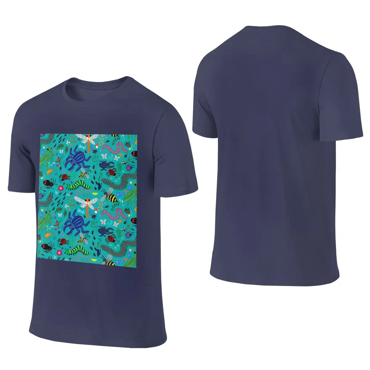 Bugs Not Easy To Deform Reversible T-shirt Minimalist Street Style   Cotton Tee