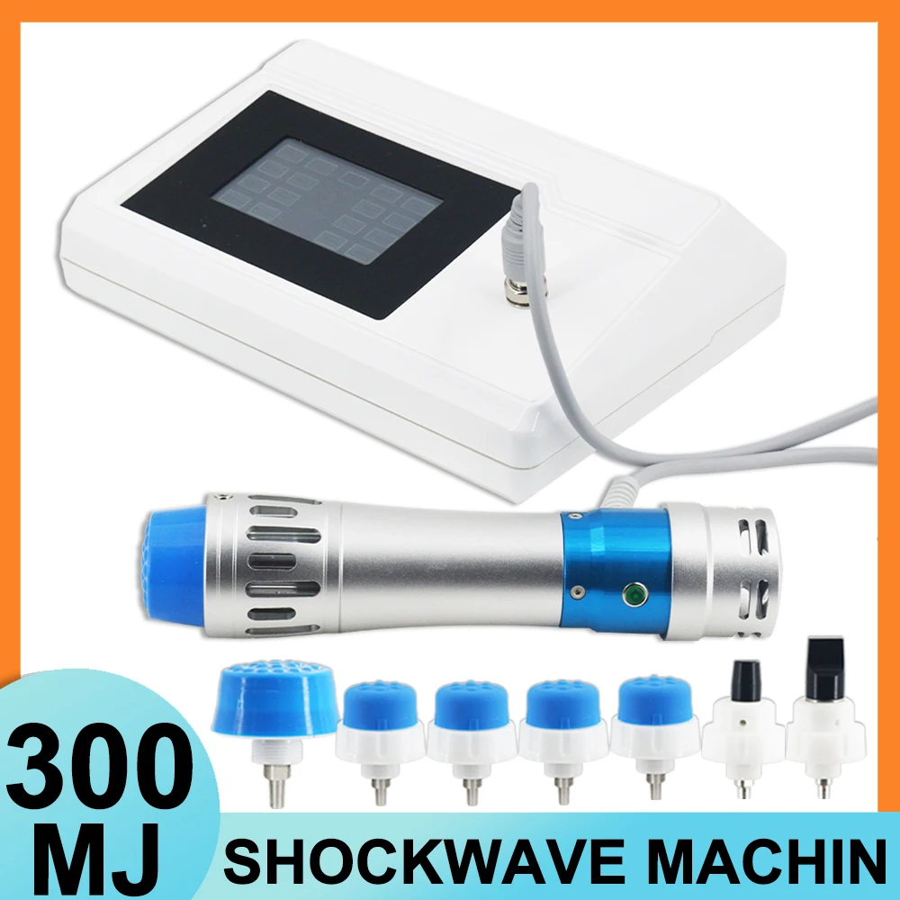 

300MJ Shockwave Therapy Machine ED Treatment Pain Relief Portable Shock Wave Physiotherapy Equipment Body Relax Massager