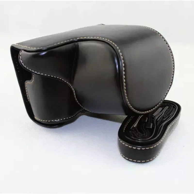 Leather Camera case bag for Sony NEX-3N Alpha A5000 A5100 16-50mm lens ONLY