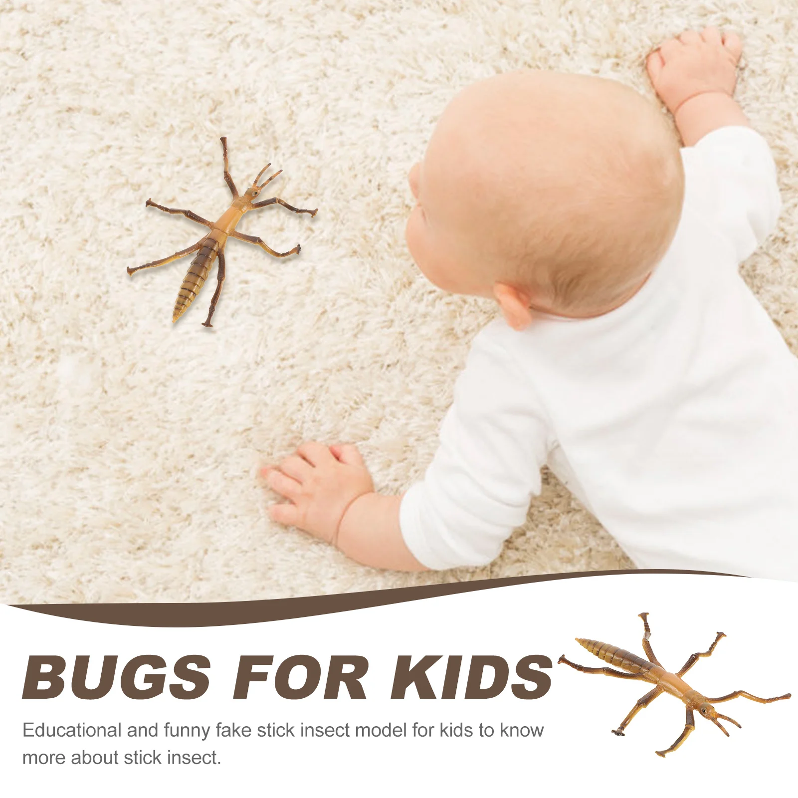 Stick Insect Model Bugs for Kids Toys Toddlers Interesting Children Plastic Ocean Animals and Insects