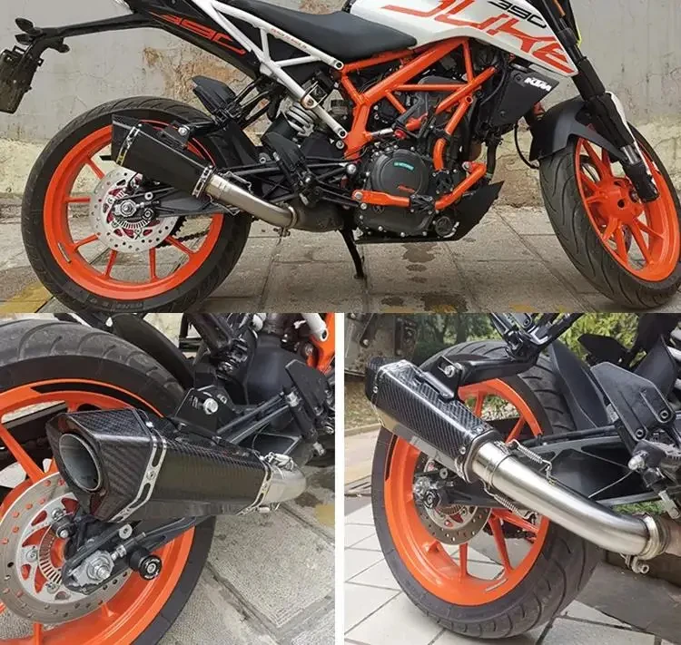 Slip on For KTM DUKE 125 250 390 RC390 2017 - 2020 Motorcycle Exhaust System Muffler Escape Modified Middle Link Pipe