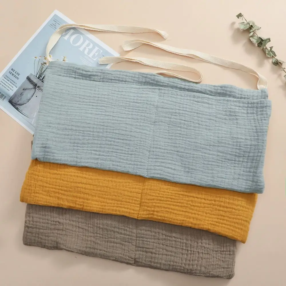 Space Saving Cotton Crib Storage Bag Large Capacity Portable Newborn Bedside Bag Dual-pocket Diaper Storage Bag Crib