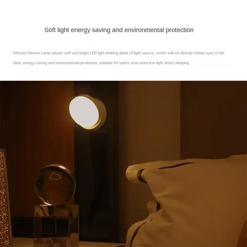 Human Sensor Night Lights LED Magnetic Suction Wardrobe Floor Automatic Intelligent Light Wireless Wall Light