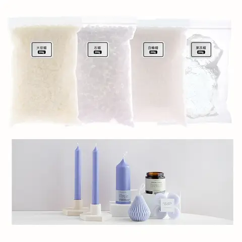 학생용 핸드메이드 DIY 향 캔들 만들기 원료, 백두 화이트 밀랍 투명 크리스탈 왁스, 200G