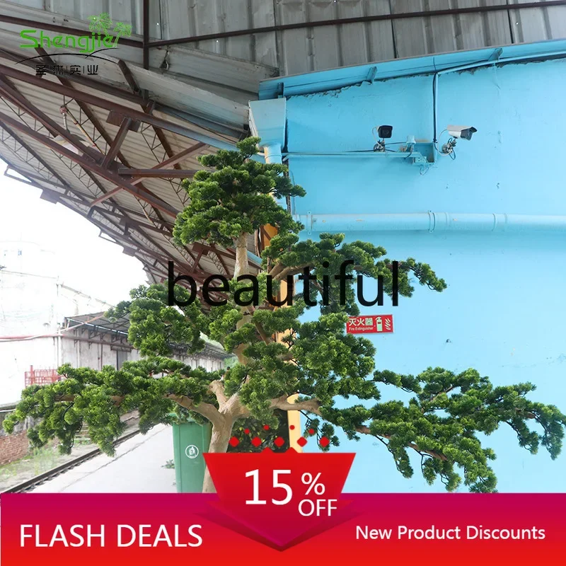 

zJ Simulation pine beauty pine welcome pine indoor and outdoor ornaments villa courtyard decoration simulation tree