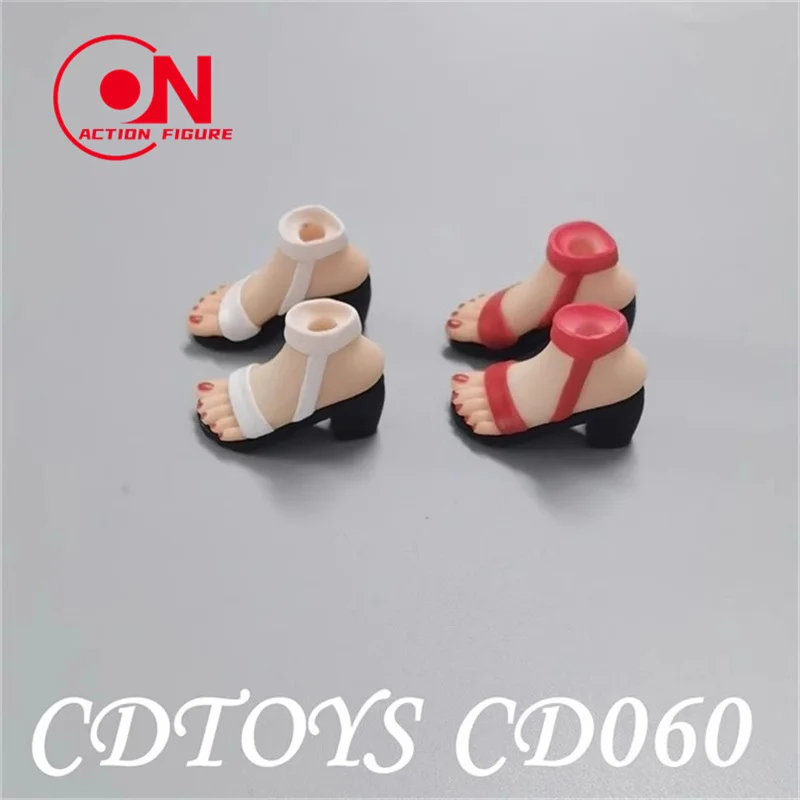 متوفر في المخزون cdtoys cd060 1/6 صندل نسائي بكعب عالٍ مع أقدام أظافر حمراء موديل مناسب 12 بوصة أقدام جندية قابلة للفصل جسم شخصيات الحركة