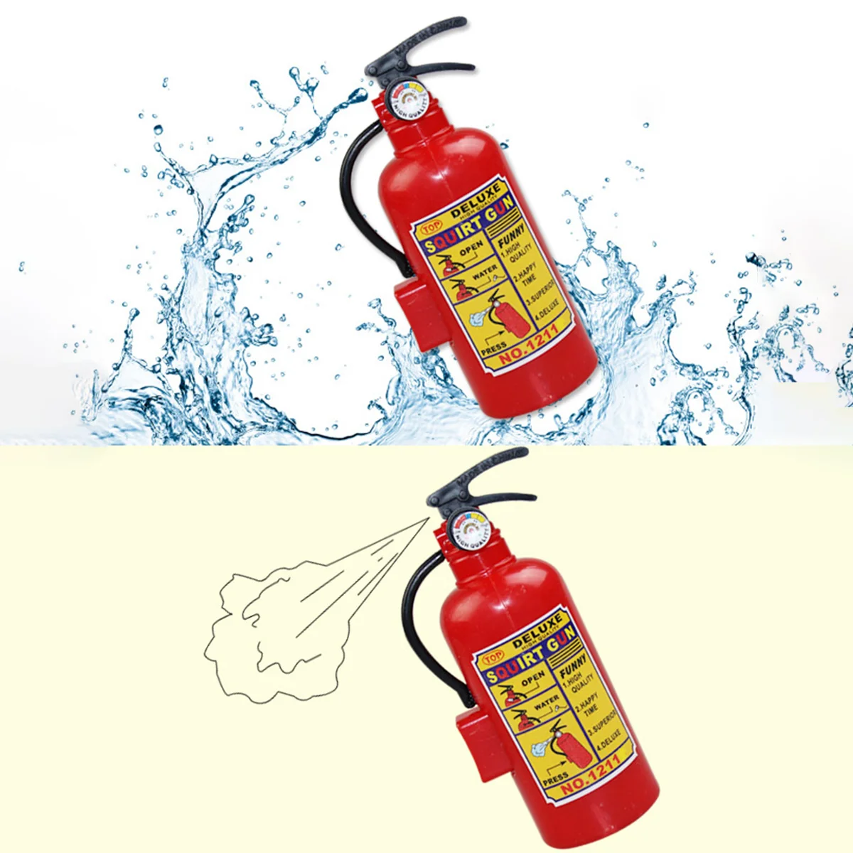 Novelty Toy Fire Extinguisher Water Toy Summer Beach Bath Swim Toy for Kids Play Children Boys Girls Gift Toys (Red)