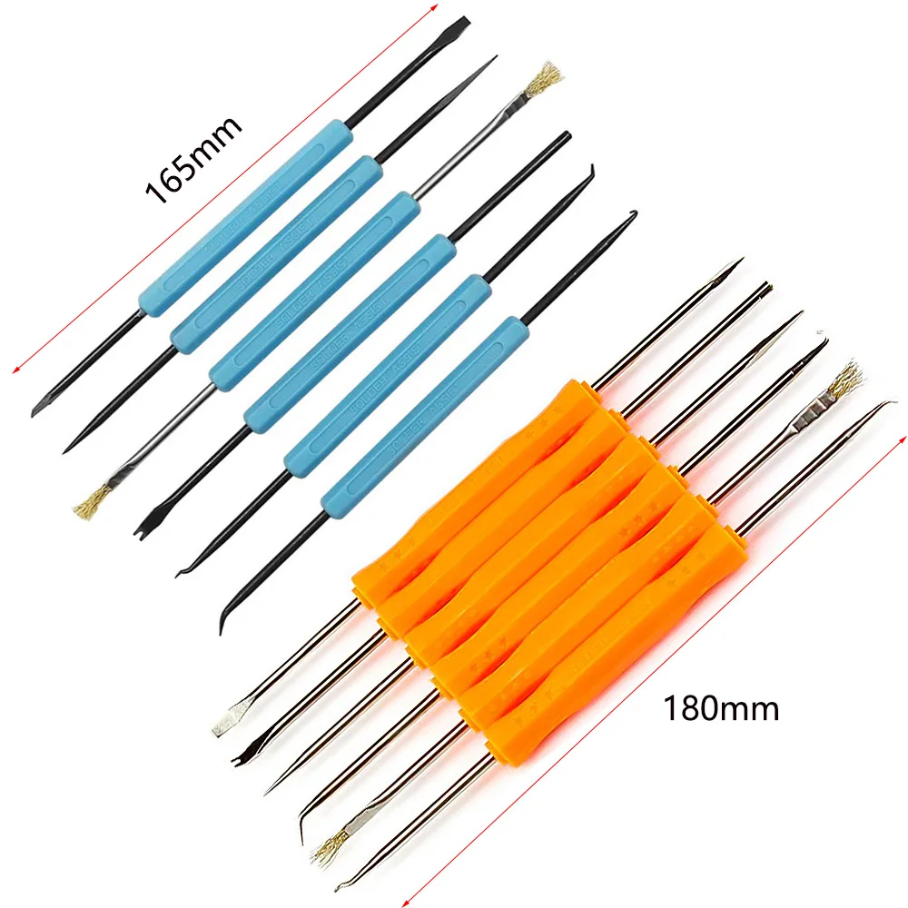 6pcs/Set Crowbar Desoldering Tool Circuit Board Repair Removing Components PCB Cleaning Auxiliary Welding Tool