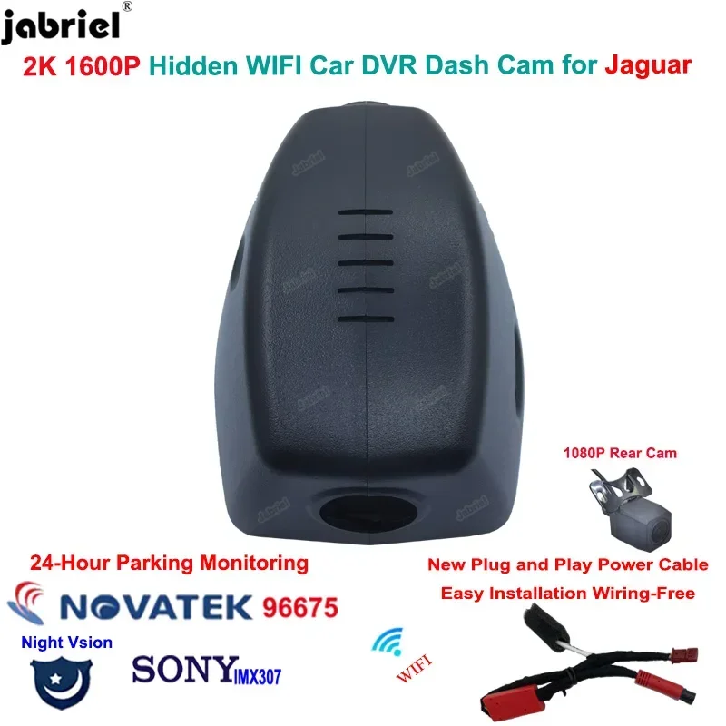 

Jabriel New Plug and Play Auto Wifi 2K 1600P Car DVR Video Recorder 24-Hour Parking Monitoring Dash Camera For Jaguar EV400 2019