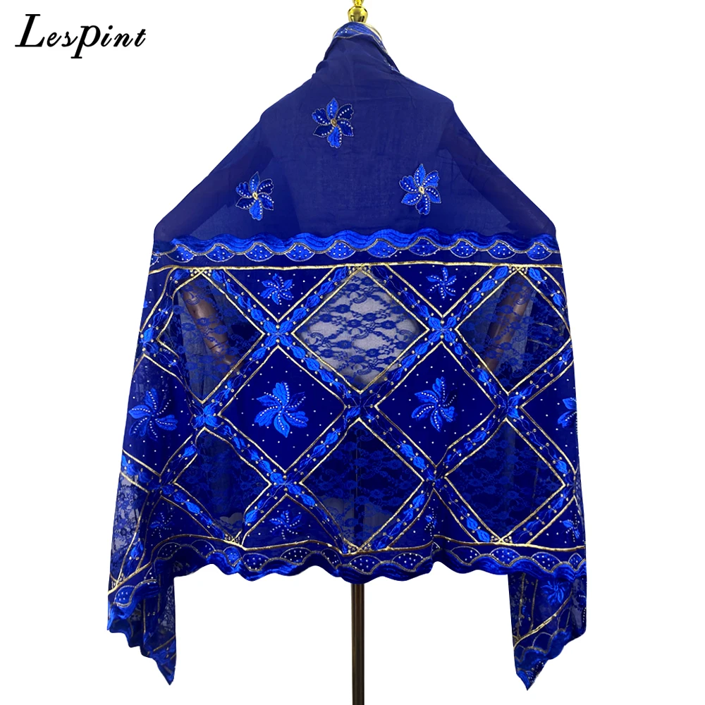 African Women Scarf Shawl Winter Ramadan Embroider Hijabs Muslim Fashion Headscarf Turkey India Shawl For Women Arabic Les-030