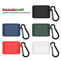 Soft Silicone Case for 1MORE Piston Buds Pro Wireless Earphone Cover for 1MORE PistonBuds Pro Charging Box Bags with Carabiner