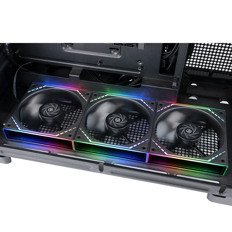 Thermalright TL-M12QR X3 120mm ARGB CPU ファン ARGB ライト効果無限ミラーケースファンクーラー 4pin PWM PC 反転ファン