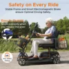ENGWE 4륜 이동성 스쿠터, 250W 모터, 5.6MPH, 24V 12Ah 배터리, 듀얼 바구니, 접이식, 간편한 제어, 실외 및 일상 사용 4